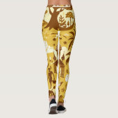 Goldener Glamour Leggings (Rückseite)