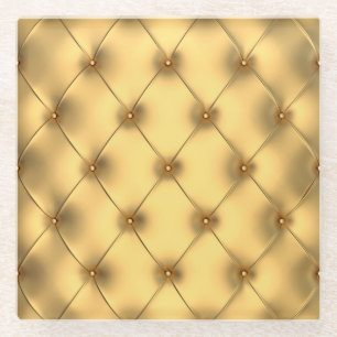 Goldener Glamour: Luxuriöse Inneneinrichtung. Glasuntersetzer