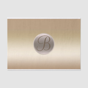 Goldener Glanz Golden Elegantes Monogramm Buchstab Seidenpapier