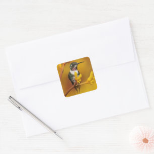 Goldener Glanz Quadratischer Aufkleber