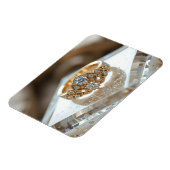 goldener glänzender Diamantring Magnet (Linke Seite)