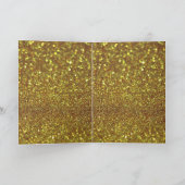 Goldener Glitter Feiertagskarte (Innenseite)