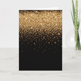 Goldener Glitter Glanz Elegante Luxus Textur Karte