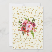 Goldener Glitzer 40. Geburtstag Einladung (Rückseite)