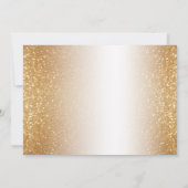 Goldener Glitzer 50. Hochzeitstag | DIY Text Einladung (Rückseite)