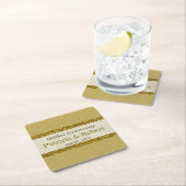 Goldener Glitzer 50. Hochzeitstag Rechteckiger Pappuntersetzer (Vor Ort)