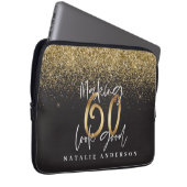 Goldener Glitzer - 60. Laptopschutzhülle (Vorne Rechts)