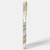 Goldener Glitzer Abstraktes Marmormuster Monogramm Case-Mate iPhone Hülle (Rückseite / Rechts)