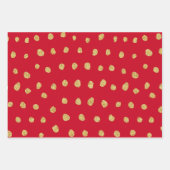 Goldener Glitzer auf dem Set von 3 Weihnachten Geschenkpapier Set (Vorderseite)