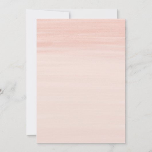 Goldener Glitzer Blush Pink Bläsernblütendusche Br Einladung (Rückseite)