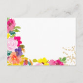 Goldener Glitzer Böhmisches Blumenzitat Begleitkarte (Rückseite)