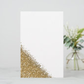 Goldener Glitzer Briefpapier (Stehend Vorderseite)