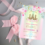 Goldener Glitzer Burg FIoro Iridescent Einladung