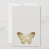 Goldener Glitzer Butte Quinceanera Einladung zum G (Rückseite)