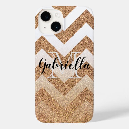 Goldener Glitzer Case-Mate iPhone Hülle (Rückseite)