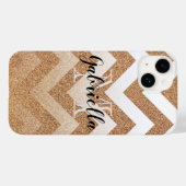 Goldener Glitzer Case-Mate iPhone Hülle (Rückseite (Horizontal))
