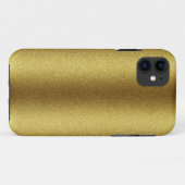 Goldener Glitzer Case-Mate iPhone Hülle (Rückseite (Horizontal))