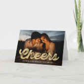 Goldener Glitzer Chef Weihnachten Stilvolles Chic  (Vorderseite)