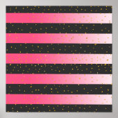 Goldener Glitzer Confetti Poster (Vorne)