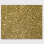 Goldener Glitzer - Digitaldruck Geschenkpapier (Flach)