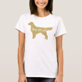 Goldener Glitzer | Dog Mum T-Shirt (Vorderseite)