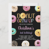 Goldener Glitzer Donut Geburtstag Einladungen (Vorderseite)