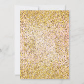 Goldener Glitzer Einhorn Einladung zum Geburtstag (Rückseite)