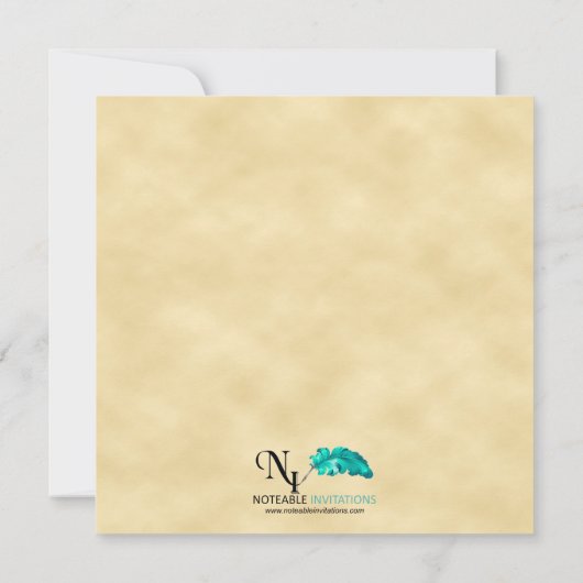 Goldener Glitzer - Einladung zum 50. Hochzeitstag (Rückseite)