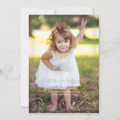 Goldener Glitzer Einladung zum Geburtstag (Vorderseite)