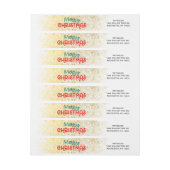 Goldener Glitzer Feiertag Frohe Weihnachten (Bogen)