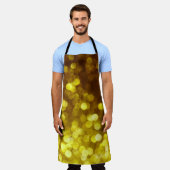 Goldener Glitzer: Festliche Weihnachtsstruktur. Schürze (Getragen)