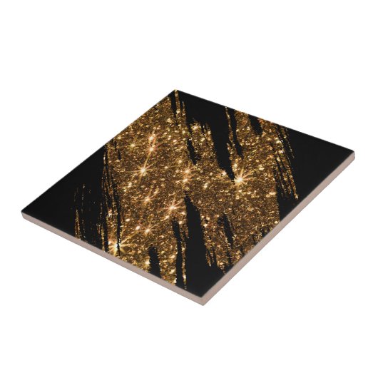 Goldener Glitzer Fliese (Seite)
