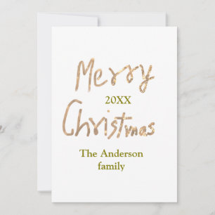 Goldener Glitzer fröhliche Weihnachten geben Famil Einladung
