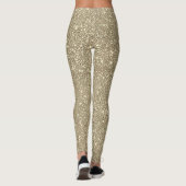Goldener Glitzer Funkelnd Elegante Klasse Niedlich Leggings (Rückseite)