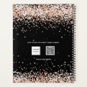 Goldener Glitzer für Schwarze Rose 2026 Planer (Rückseite)