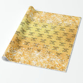 Goldener Glitzer - Geburtstag Geschenkpapier (Ungerollt)