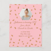 Goldener Glitzer Geburtstagsfeier Postkarte (Vorderseite)