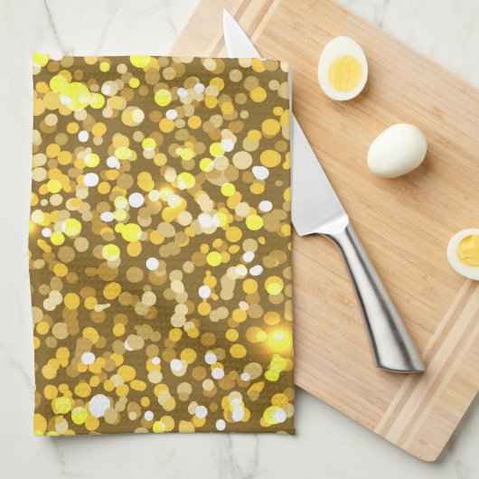 Goldener Glitzer Geschirrtuch (Viertel Falte)