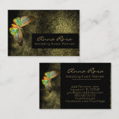 *~* Goldener Glitzer Gilded Butterfly Visitenkarte (Vorne/Hinten)
