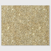 Goldener Glitzer Glam Bling Stilvolle Chic Trendy Geschenkpapier (Flach)