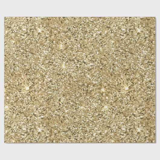 Goldener Glitzer Glam Bling Stilvolle Chic Trendy Geschenkpapier (Flach)