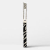 Goldener Glitzer Gold Zebra Tierisches Druckmuster Case-Mate iPhone Hülle (Rückseite / Links)