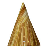 Goldener Glitzer: Heller Abstrakter Hintergrund. Partyhütchen (Rechts)