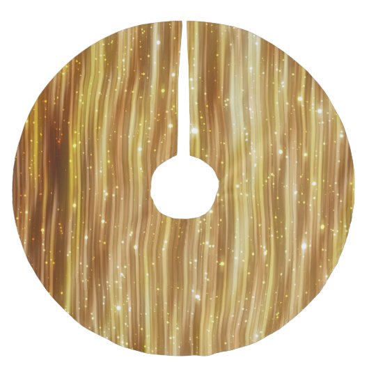 Goldener Glitzer: Heller Abstrakter Hintergrund. Polyester Weihnachtsbaumdecke (Vorderseite)