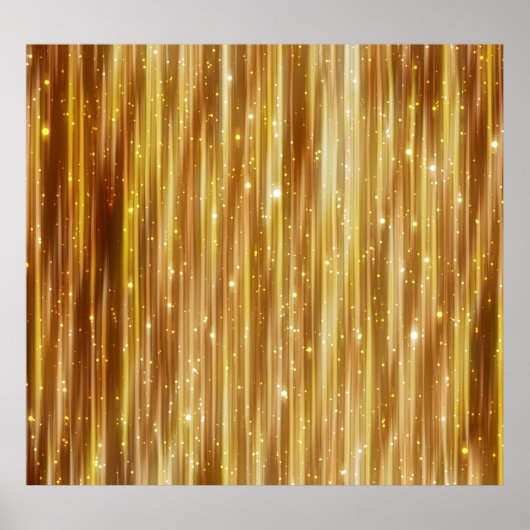 Goldener Glitzer: Heller Abstrakter Hintergrund. Poster (Vorne)