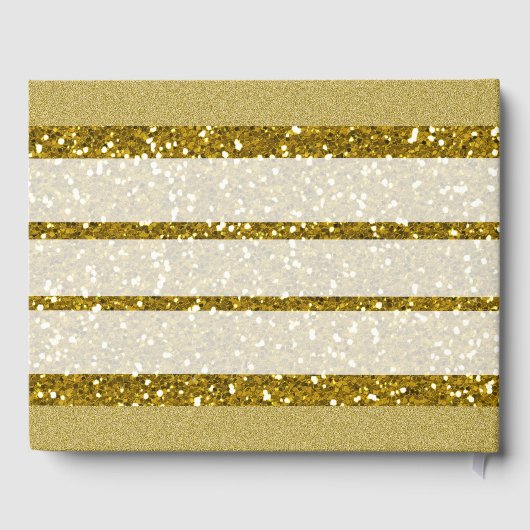 Goldener Glitzer Hochzeitstag Gästebuch (Rückseite)