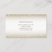 Goldener Glitzer Imitate  Visitenkarte (Rückseite)