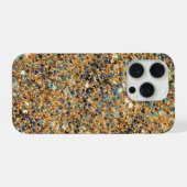 Goldener Glitzer iPhone Hülle (Rückseite (Horizontal))