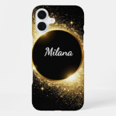 Goldener Glitzer iPhone Hülle (Rückseite)