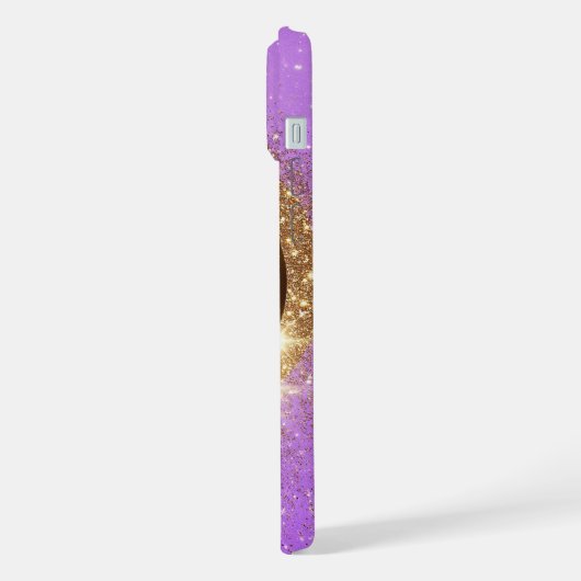 Goldener Glitzer iPhone Hülle (Linke Seite)